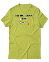 T-Shirt Αντρικό - Are You Drunk - Color Thumbnail Λαχανί