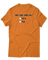 T-Shirt Αντρικό - Are You Drunk - Color Thumbnail Πορτοκαλί