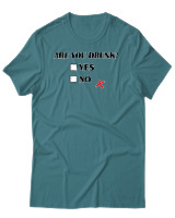T-Shirt Αντρικό - Are You Drunk - Color Thumbnail Μπλε Πράσινο