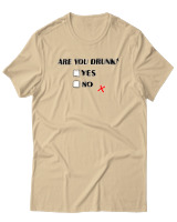 T-Shirt Αντρικό - Are You Drunk - Color Thumbnail Μπεζ