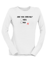 Μακρυμάνικο Μακό Γυναικείο - Are You Drunk - Color Thumbnail 'Ασπρο