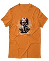 T-Shirt Αντρικό - Are You Scared - Color Thumbnail Πορτοκαλί