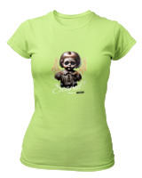 T-Shirt Στενή Γραμμή Γυναικείο - Are You Scared - Color Thumbnail Λαχανί