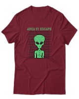 T-Shirt Αντρικό - Area 51 - Color Thumbnail Σκούρο Κόκκινο
