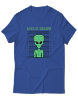 T-Shirt Αντρικό - Area 51 - Color Thumbnail Μπλε Ρουά