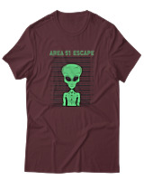 T-Shirt Αντρικό - Area 51 - Color Thumbnail Μπορντό