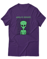 T-Shirt Αντρικό - Area 51 - Color Thumbnail Σκούρο Μωβ