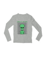 Μακρυμάνικο Μακό Παιδικό - Area 51 - Color Thumbnail Γκρι Μελανζέ