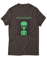 T-Shirt  Γυναικείο - Area 51 - Color Thumbnail Καφέ