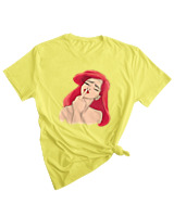 T-Shirt Woman Fashion Γυναικείο - Ariel Fuck Off - Color Thumbnail LIGHT YELLOW