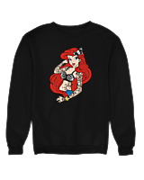 Φούτερ χωρίς κουκούλα Γυναικείο - Ariel Inked - Color Thumbnail Μαύρο