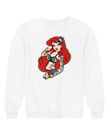 Φούτερ χωρίς κουκούλα Γυναικείο - Ariel Inked - Color Thumbnail 'Ασπρο