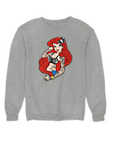 Φούτερ χωρίς κουκούλα Γυναικείο - Ariel Inked - Color Thumbnail Γκρι Μελανζέ