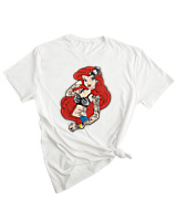 T-Shirt Woman Fashion Γυναικείο - Ariel Inked - Color Thumbnail WHITE