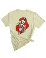 T-Shirt Woman Fashion Γυναικείο - Ariel Inked - Color Thumbnail SAGE GREEN