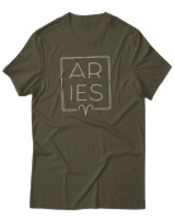 T-Shirt Αντρικό - Aries Square - Color Thumbnail Χακί