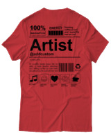 T-Shirt Αντρικό - Artist - Color Thumbnail Κόκκινο