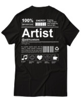 T-Shirt Αντρικό - Artist - Color Thumbnail Μαύρο