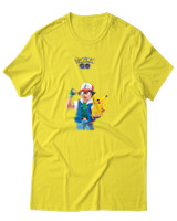 T-Shirt Αντρικό - Ash And Pikachu - Color Thumbnail Κίτρινο
