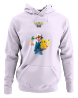 Φούτερ με κουκούλα Αντρικό - Ash And Pikachu - Color Thumbnail Lilac