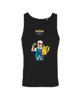 Αμάνικο Μπλουζάκι Αντρικό - Ash And Pikachu - Color Thumbnail Μαύρο