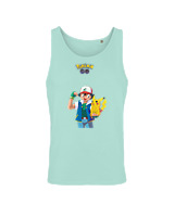 Αμάνικο Μπλουζάκι Αντρικό - Ash And Pikachu - Color Thumbnail Arctic Blue