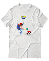 T-Shirt Αντρικό - Ash Ketchum - Color Thumbnail Άσπρο