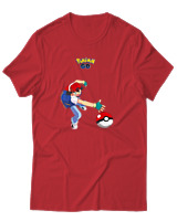 T-Shirt Αντρικό - Ash Ketchum - Color Thumbnail Κόκκινο