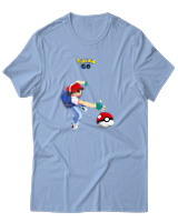 T-Shirt Αντρικό - Ash Ketchum - Color Thumbnail Γαλάζιο
