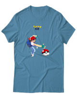 T-Shirt Αντρικό - Ash Ketchum - Color Thumbnail Τιρκουάζ