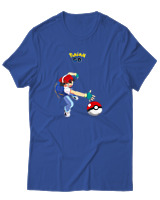 T-Shirt Αντρικό - Ash Ketchum - Color Thumbnail Μπλε Ρουά