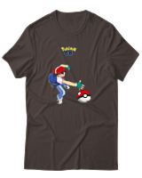 T-Shirt Αντρικό - Ash Ketchum - Color Thumbnail Καφέ