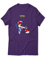 T-Shirt Αντρικό - Ash Ketchum - Color Thumbnail Σκούρο Μωβ