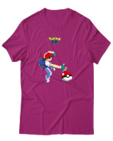 T-Shirt Αντρικό - Ash Ketchum - Color Thumbnail Φουξια