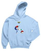 Φούτερ με κουκούλα Παιδικό - Ash Ketchum - Color Thumbnail Γαλάζιο