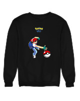Φούτερ χωρίς κουκούλα Γυναικείο - Ash Ketchum - Color Thumbnail Μαύρο