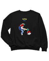 Φούτερ χωρίς κουκούλα Παιδικό - Ash Ketchum - Color Thumbnail Μαύρο