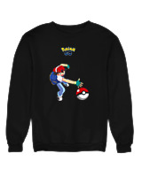 Φούτερ χωρίς κουκούλα Αντρικό - Ash Ketchum - Color Thumbnail Μαύρο