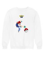 Φούτερ χωρίς κουκούλα Αντρικό - Ash Ketchum - Color Thumbnail 'Ασπρο