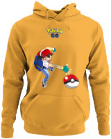 Φούτερ με κουκούλα - Ash Ketchum - Color Thumbnail Κίτρινο Χρυσό