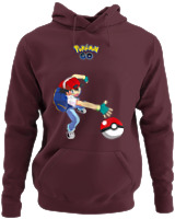 Φούτερ με κουκούλα - Ash Ketchum - Color Thumbnail Marron