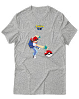 T-Shirt  Γυναικείο - Ash Ketchum - Color Thumbnail Γκρί Μελανζέ