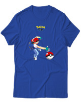 T-Shirt  Γυναικείο - Ash Ketchum - Color Thumbnail Μπλέ Ρουά
