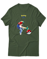 T-Shirt  Γυναικείο - Ash Ketchum - Color Thumbnail Κυπαρισσί