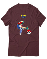 T-Shirt  Γυναικείο - Ash Ketchum - Color Thumbnail Μπορντό