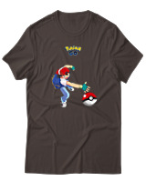T-Shirt  Γυναικείο - Ash Ketchum - Color Thumbnail Καφέ