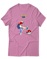 T-Shirt  Γυναικείο - Ash Ketchum - Color Thumbnail Ροζ