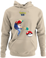 Φούτερ με κουκούλα - Ash Ketchum - Color Thumbnail Μπέζ