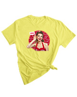 T-Shirt Woman Fashion Γυναικείο - Ask Me - Color Thumbnail LIGHT YELLOW