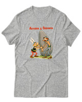 T-Shirt Unisex - Asterix & Ozempix - Color Thumbnail Γκρι Μελανζέ